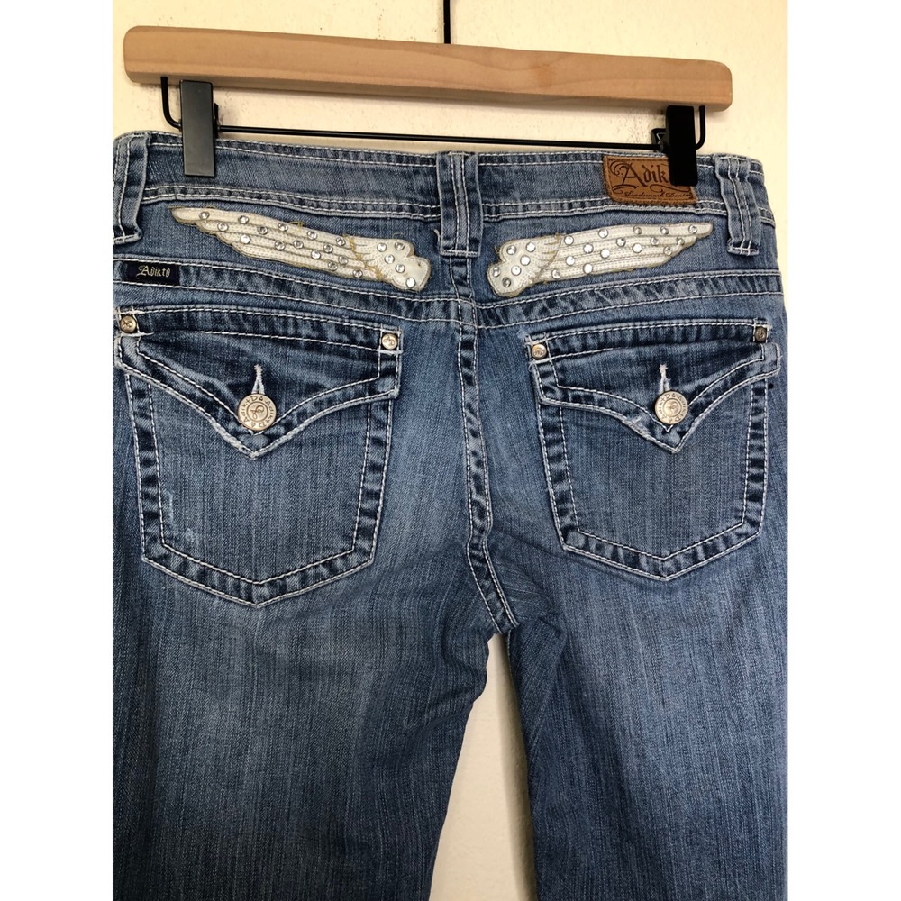 Adiktd Jeans Women's‎ Size 6 Blue Bootcut Embellished Pockets Western Cowgirl - Picture 11 of 15